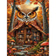 Diamond Painting-Mystische Waldeule mit Pilzen