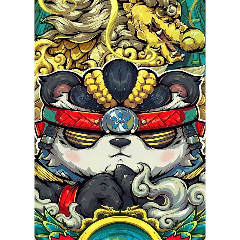 Diamond Painting- Mystischer Samurai-Panda