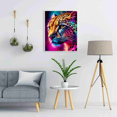 Diamond Painting-Neon-Leopard