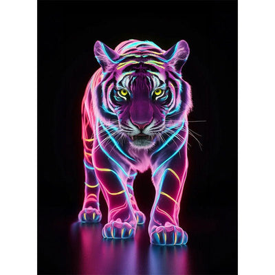 Diamond Painting-Neon-Tiger