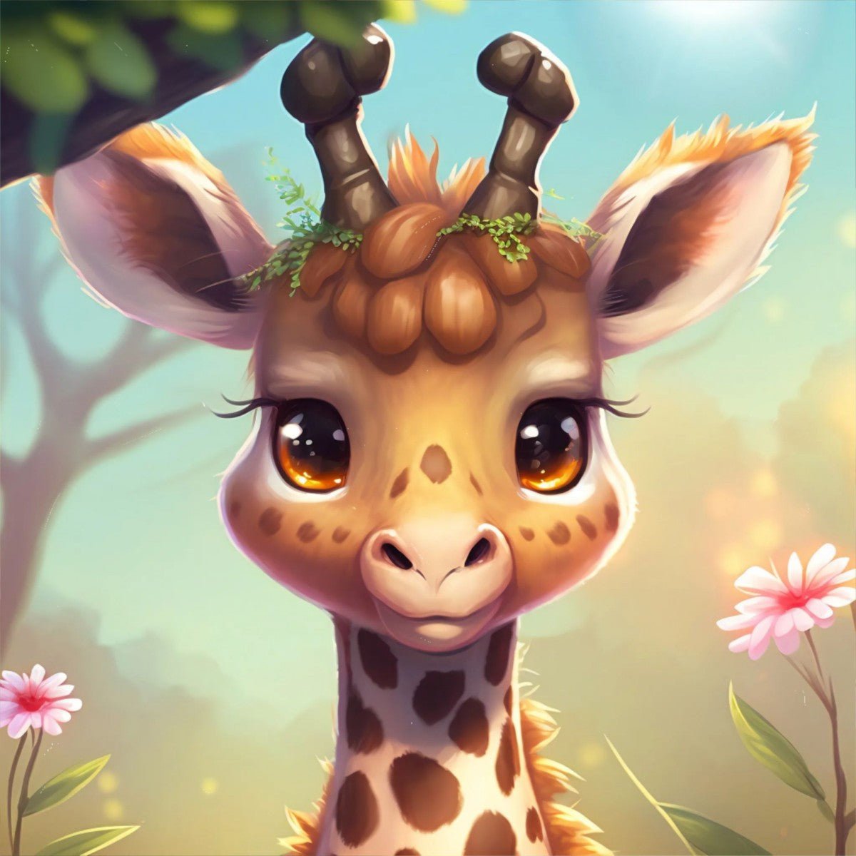 Diamond Painting - Niedliche Giraffe - diamondspainting