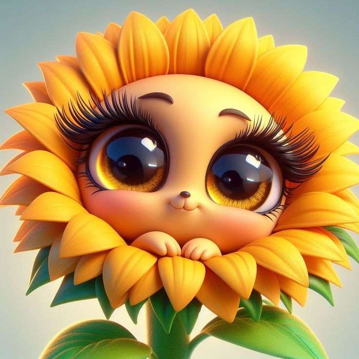 Diamond Painting-Niedliche Sonnenblume - Jetzt bei diamondspainting kaufen