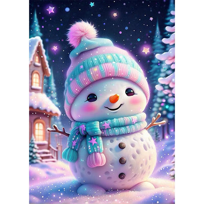 Diamond Painting-Niedlicher kleiner Schneemann
