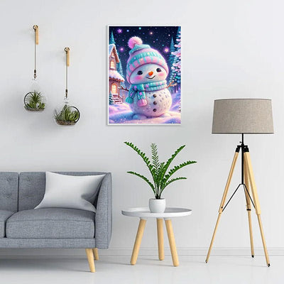 Diamond Painting-Niedlicher kleiner Schneemann