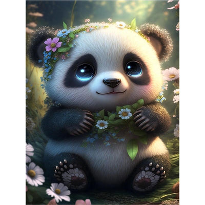 Diamond Painting-Panda-Baby mit großen Augen