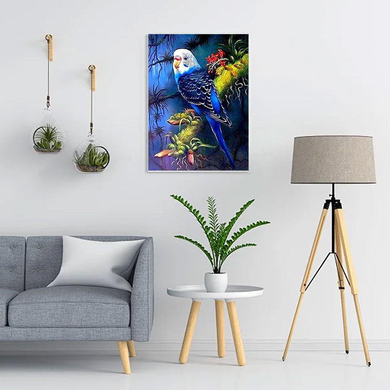 Diamond Painting-Papagei auf dem Ast