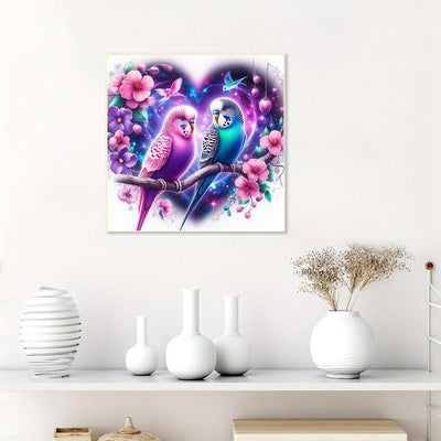 Diamond Painting-Papageienpaar