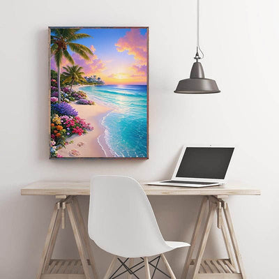 Diamond Painting-Paradiesischer Strand