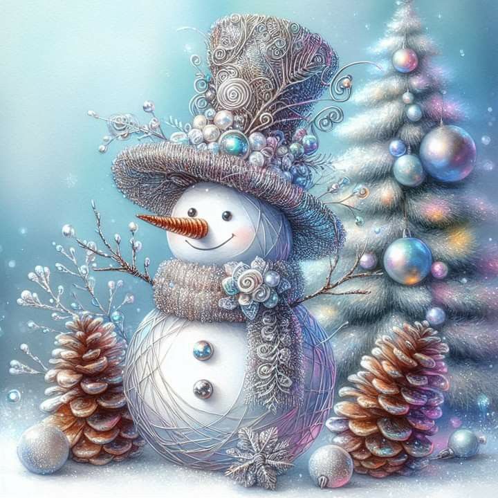 Diamond Painting - Perlenschneemann - diamondspainting