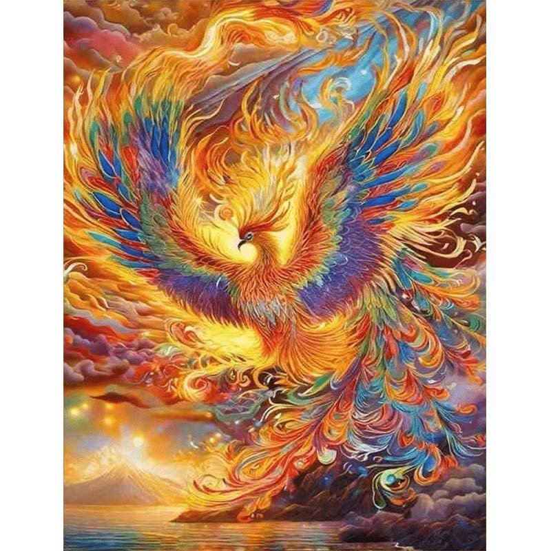 Diamond Painting-Phönix der Wiedergeburt 200 Farben