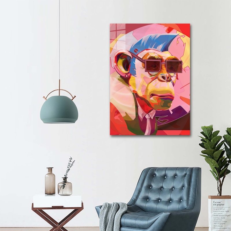 Diamond Painting- Pop-Art Affe mit Sonnenbrille