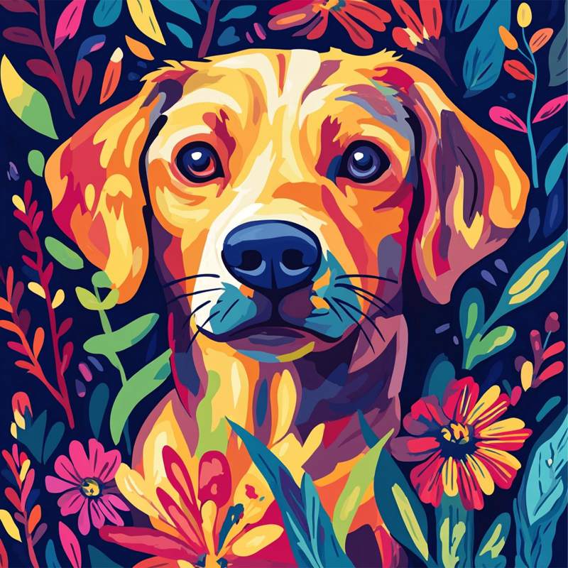 Diamond Painting-Pop-Art Hund
