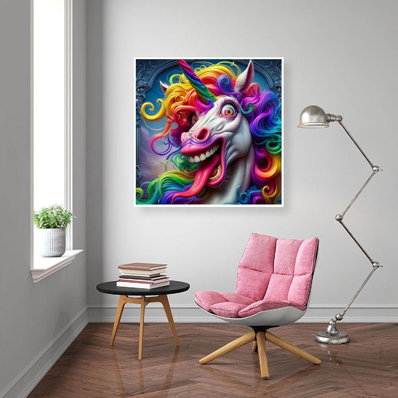 Diamond Painting-Psycho-Einhorn