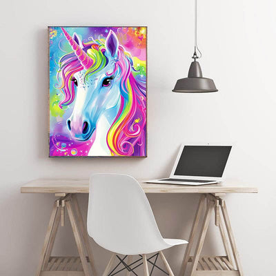 Diamond Painting-Regenbogen Einhorn