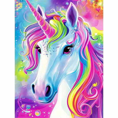 Diamond Painting-Regenbogen Einhorn