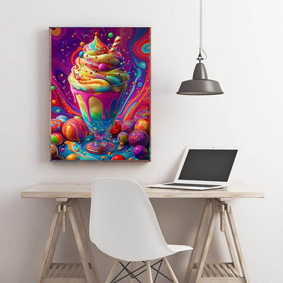 Diamond Painting-Regenbogen Eisbecher