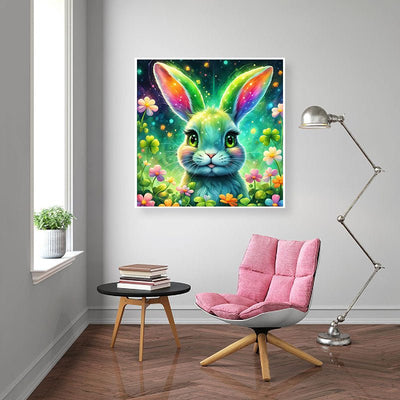 Diamond Painting-Regenbogen-Häschen Lila