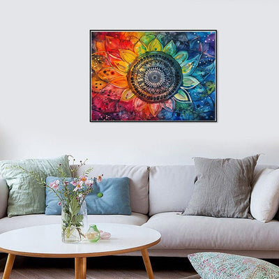 Diamond Painting-Regenbogen-Mandala