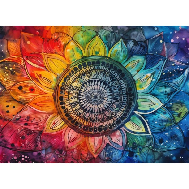 Diamond Painting-Regenbogen-Mandala