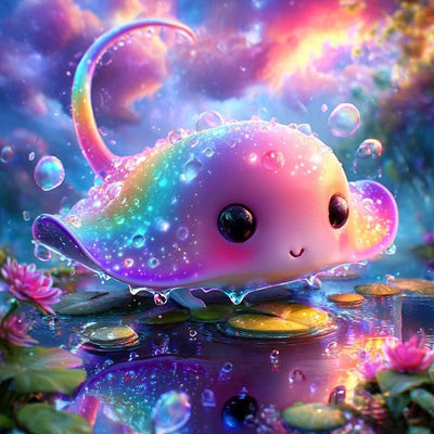 Diamond Painting-Regenbogen-Stachelrochen