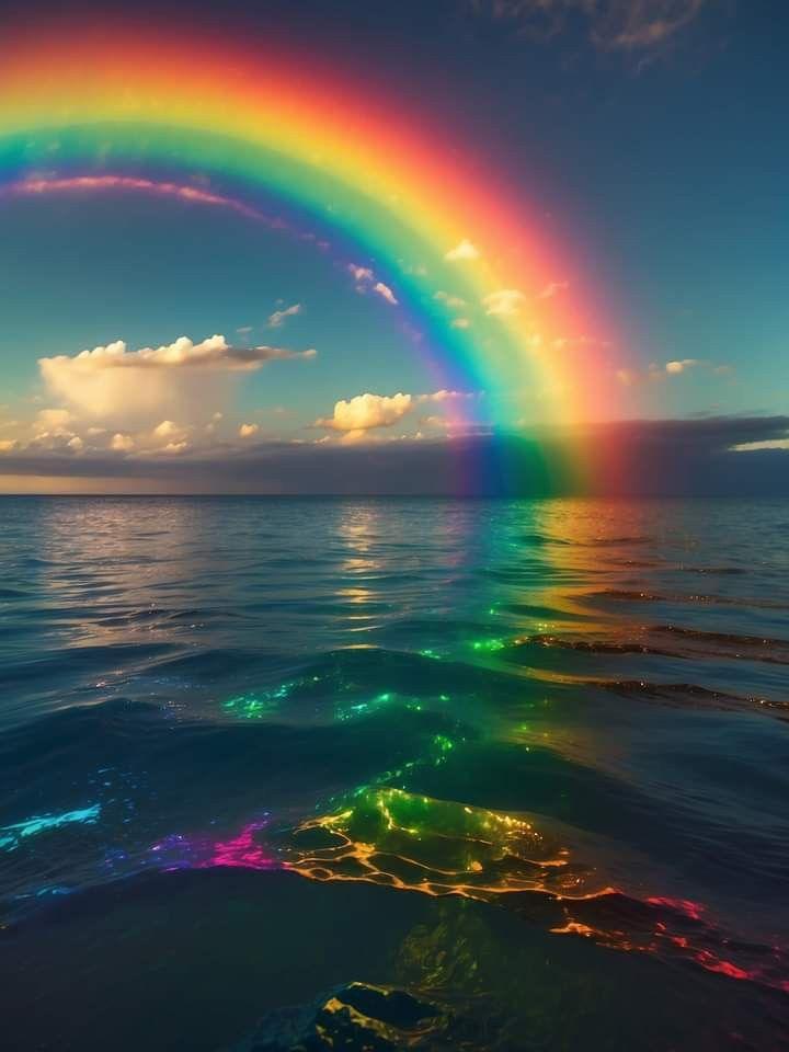 Diamond Painting - Regenbogen über dem Meer - diamondspainting