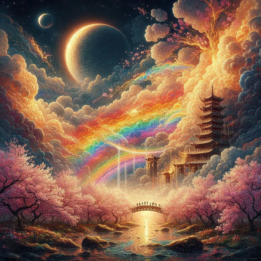 Diamond Painting-Regenbogen zwischen den Wolken - Jetzt bei diamondspainting kaufen
