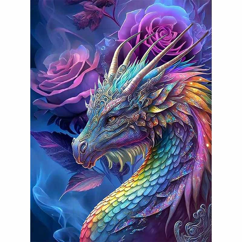 Diamond Painting-Regenbogendrache