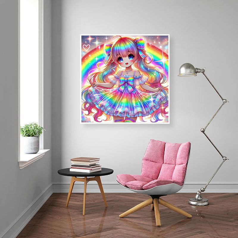 Diamond Painting-Regenbogenprinzessin