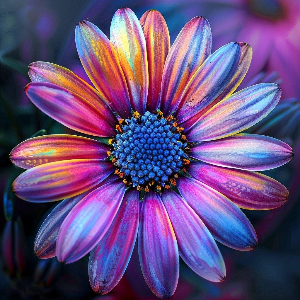 Diamond Painting-Rosa-blau Blumen - Jetzt bei diamondspainting kaufen