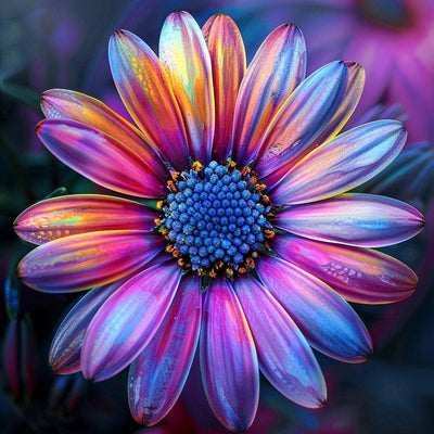 Diamond Painting-Rosa-blau Blumen - Jetzt bei diamondspainting kaufen