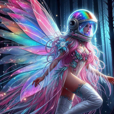 Diamond Painting-Rosa Elfenmädchen - Jetzt bei diamondspainting kaufen