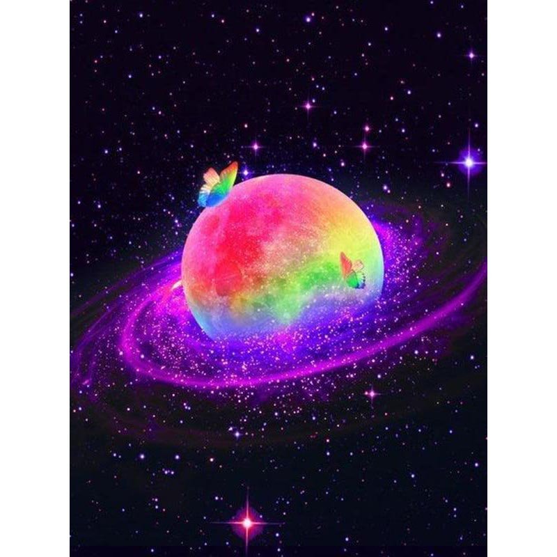 Diamond Painting-Rosa Planet