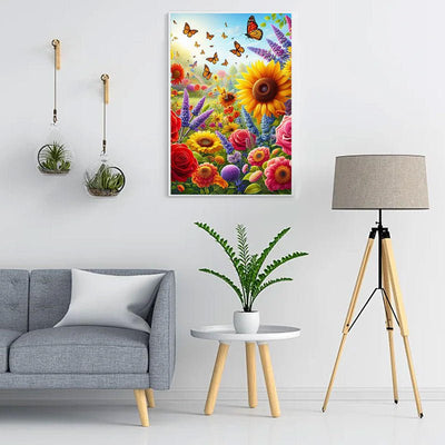 Diamond Painting-Rosen und Sonnenblumen