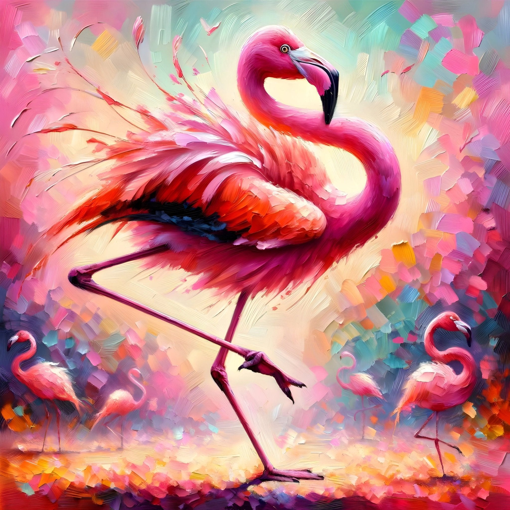 Diamond Painting - Roter Flamingo - diamondspainting