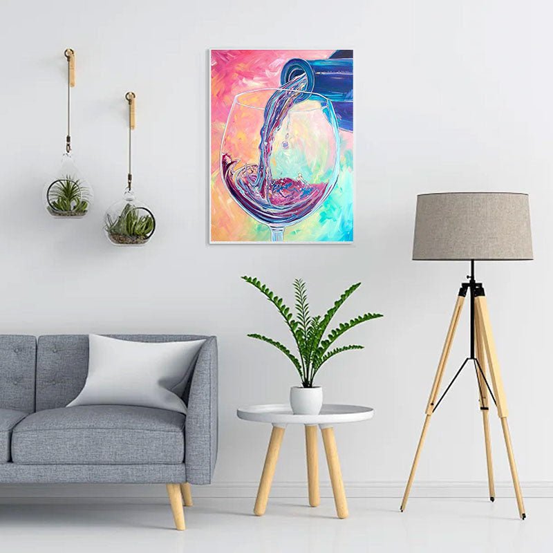 Diamond Painting-Rotwein