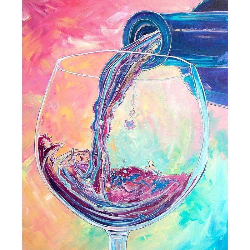 Diamond Painting-Rotwein