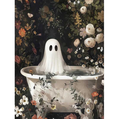 Diamond Painting-Geist in der Badewanne