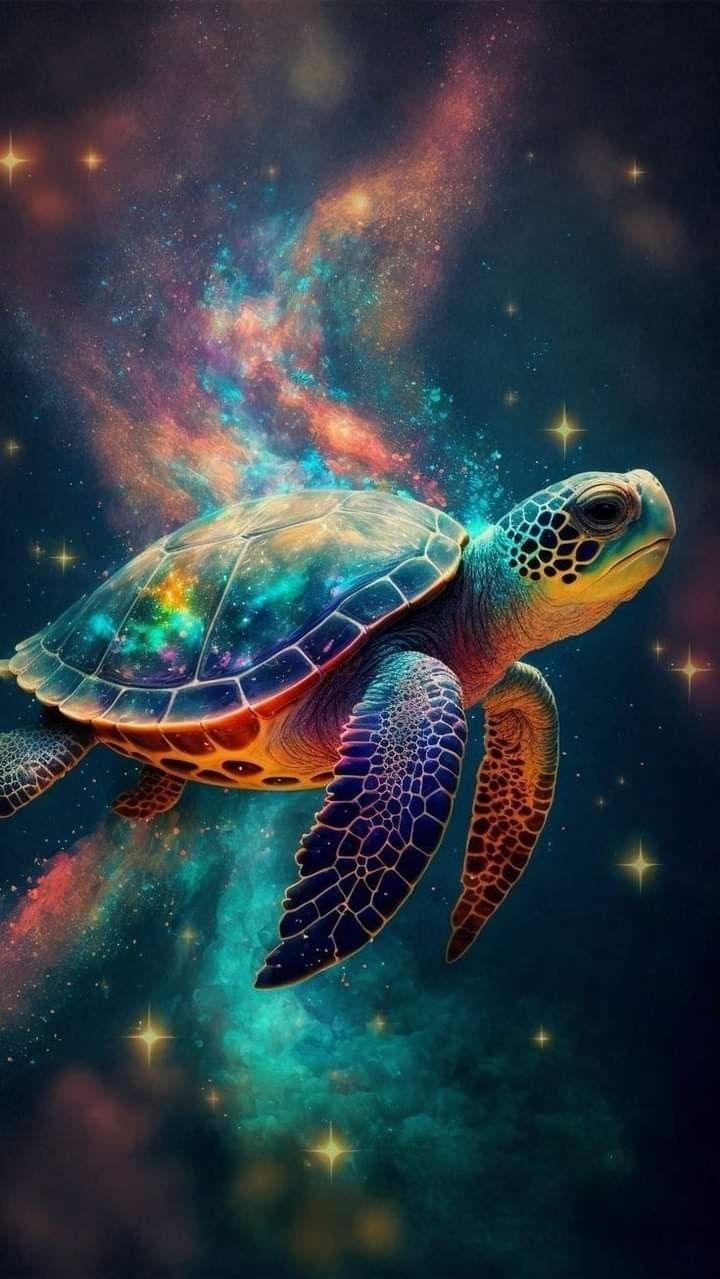 Diamond Painting - Schildkröte am Sternenhimmel - diamondspainting