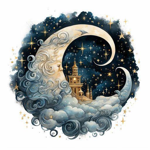 Diamond Painting-Schloss auf dem Mond - Jetzt bei diamondspainting kaufen