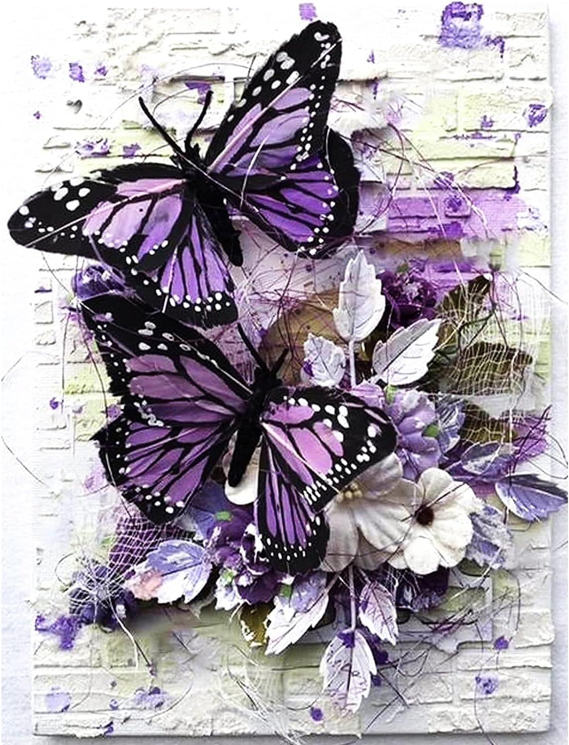 Diamond Painting - Schmetterling an der Wand - diamondspainting