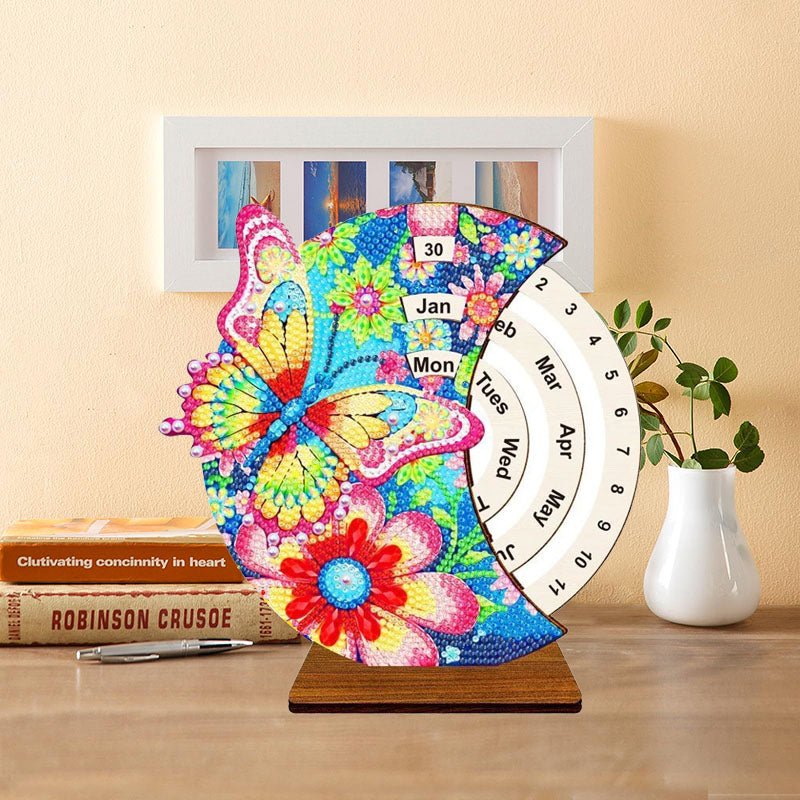 Diamond Painting-Schmetterling Ewiger Kalender