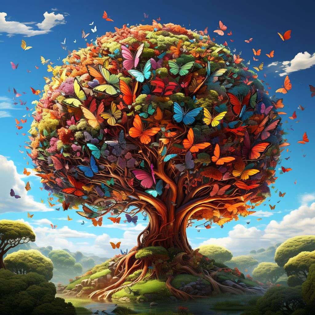 Diamond Painting-Schmetterlingsbaum - Jetzt bei diamondspainting kaufen