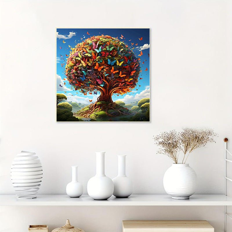 Diamond Painting-Schmetterlingsbaum