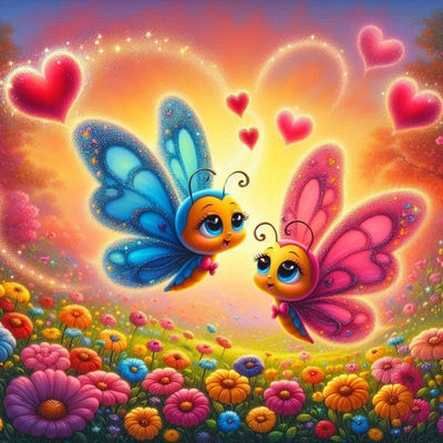 Diamond Painting-Schmetterlingsromantik