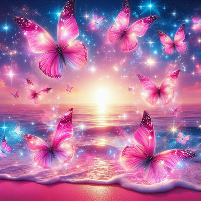 Diamond Painting-Schmetterlingsstrand - Jetzt bei diamondspainting kaufen