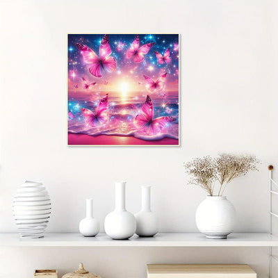 Diamond Painting-Schmetterlingsstrand