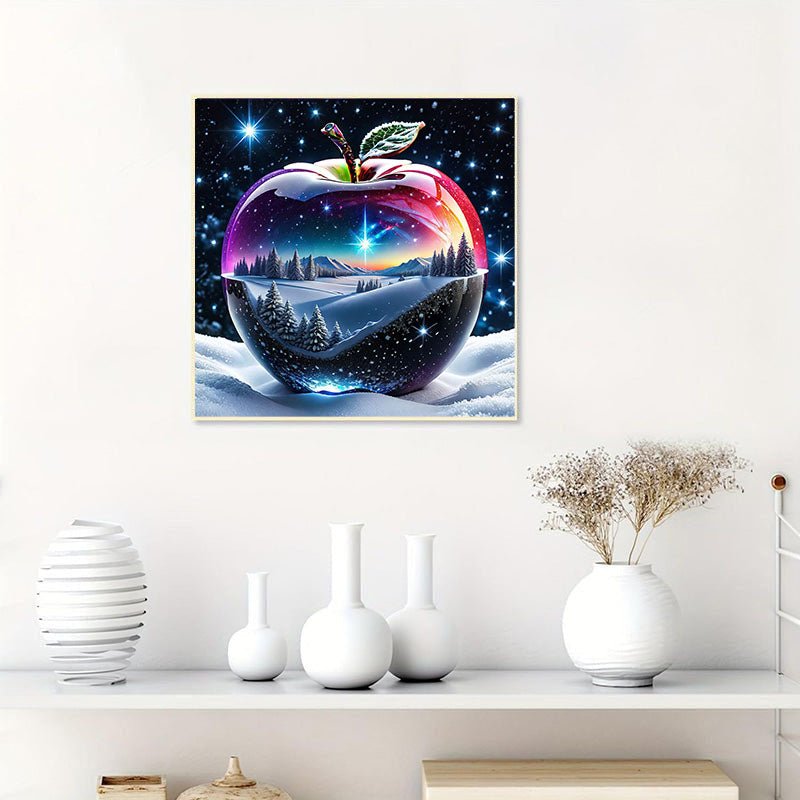 Diamond Painting-Schneeberg-Apfel