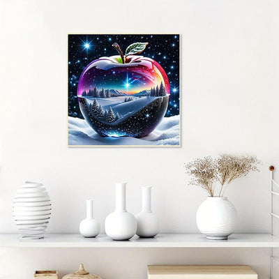 Diamond Painting-Schneeberg-Apfel