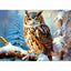 Diamond Painting-Schneeeule auf Ast