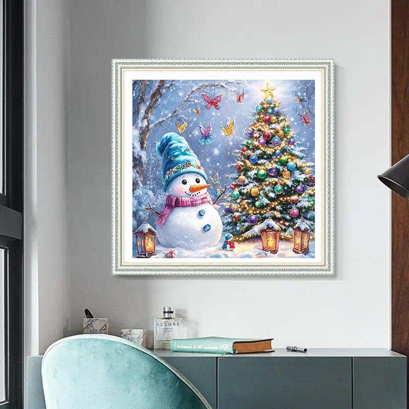 Diamond Painting-Schneemannfreude